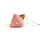 Hand-painted Paper Maché Ornament Set of 6 - Yellow