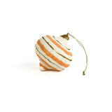 Hand-painted Paper Maché Ornament Set of 6 - Yellow