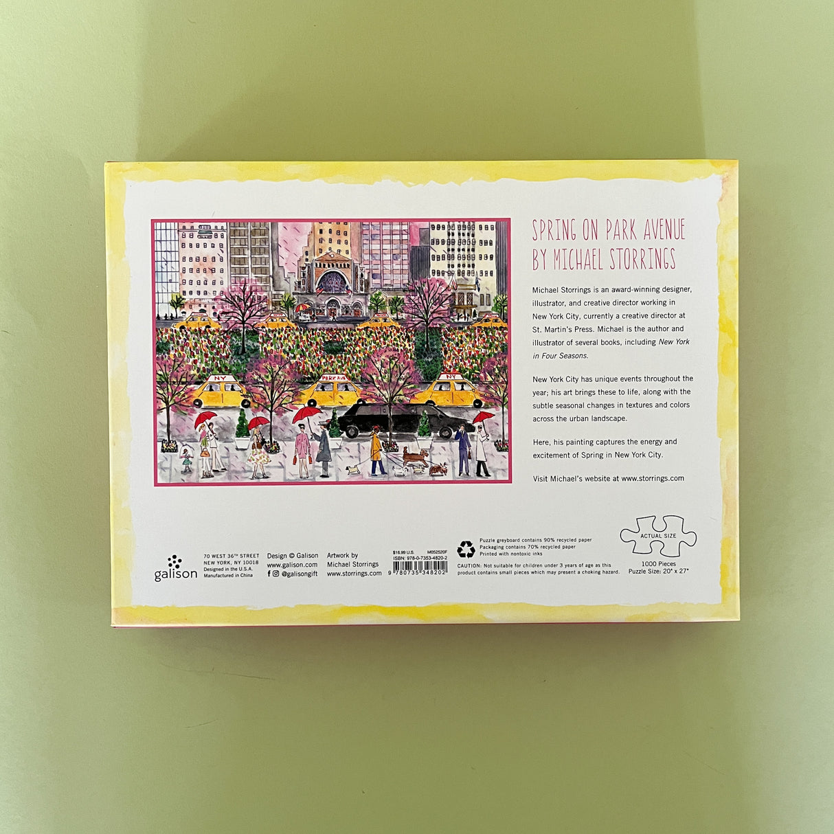 Spring on Park Avenue Jigsaw Puzzle box back