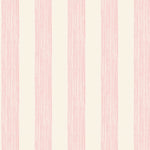 Pink striped wallpaper.