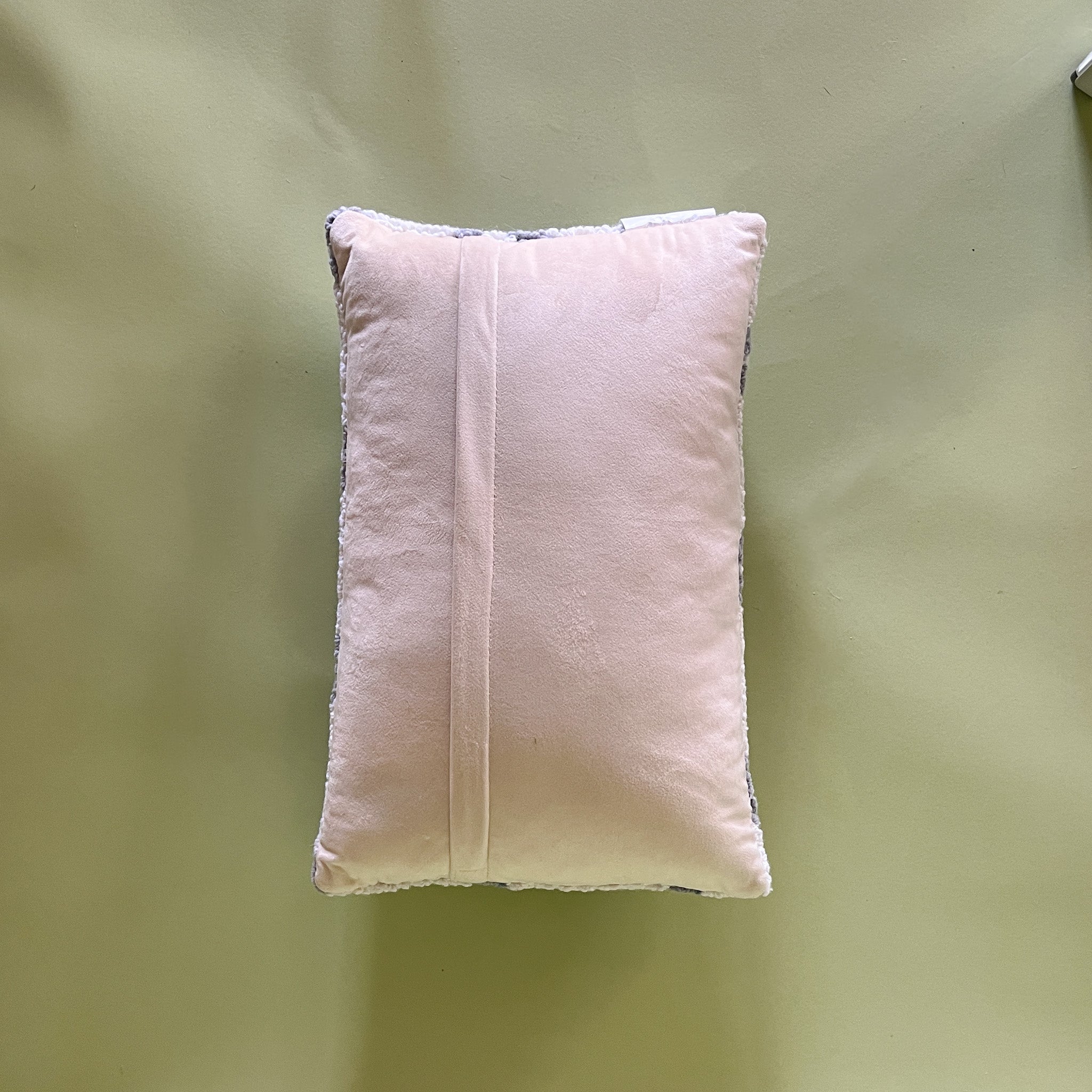 pink topiary pillow back view