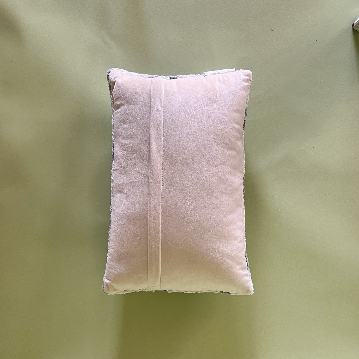 pink topiary pillow back view