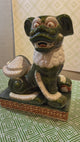 Vintage Large Green Chinoiserie Foo Dog