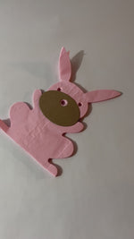 Pink/White Paper Easter Bunny Tissue Paper Garland