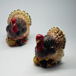 Vintage Ceramic Thanksgiving Turkeys Salt/Pepper Shakers, Set of 2