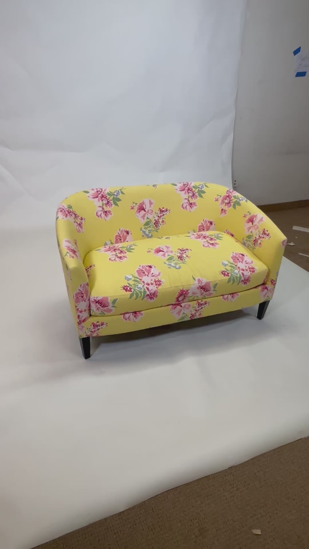 Vintage Swan's Island Floral Upholstered Loveseat