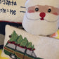 Hooked Wool Letter to Santa Pillow