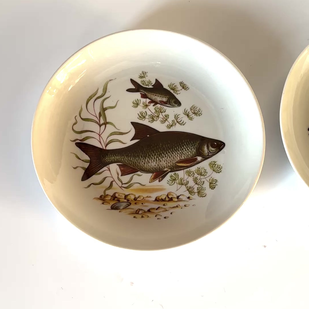 Vintage Fish Accent Plates, Set of 3