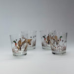 Vintage Duck-Themed Highball Glasses, Set of 4