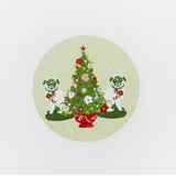 Adorable Christmas Pugs Round Paper Coasters