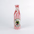 Madcap Cottage Red and white striped bottle bag with a text "Not a puppy"on a white background
