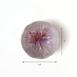 Hand-Painted Purple Ceramic Flower-Shaped Bowl