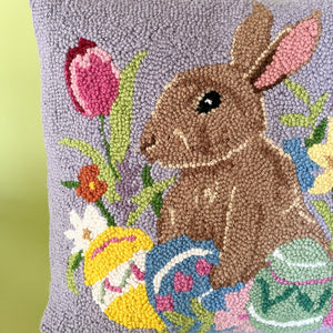 easter egg and bunny pillow detail