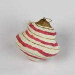 red Painted Paper Mache crhistmas Ornament