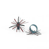 Pair of red Starburst patriotic napkin rings with festive red, white, and blue design.