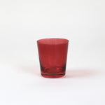 a red colored drinking glass from madcap cottage