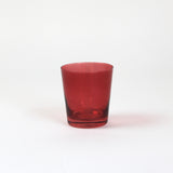 a red colored drinking glass from madcap cottage
