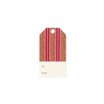 Red Stripe Leopard gift tags featuring bold leopard prints, red stripes, and personalized gifting fields.