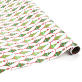 Roll of Twinkle Trees Christmas wrapping paper featuring colorful holiday tree pattern.