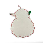 white felt back of a felt santa advent calednar 