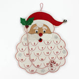 Christmas santa advent calendar with Santa Claus design on a white background