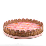 Scalloped Rattan Dog Bed