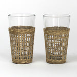 two seagrass wrapped glasses from madcap cottage 