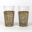 two seagrass wrapped glasses from madcap cottage 