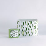 Club House meadow green caddy bottom view in large and small on a white  background