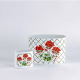 Cottage Grove Geranium Red Caddy, 2 Sizes