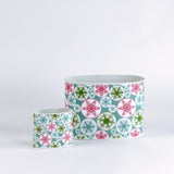 Snowflake Wonderland Christmas caddy large and small on a white background