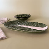 side detail shot of a ceramic serving platter by madcap cottage
