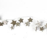 6' Sparkling Stars Christmas Garland - Silver