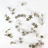 6' Sparkling Stars Christmas Garland - Silver