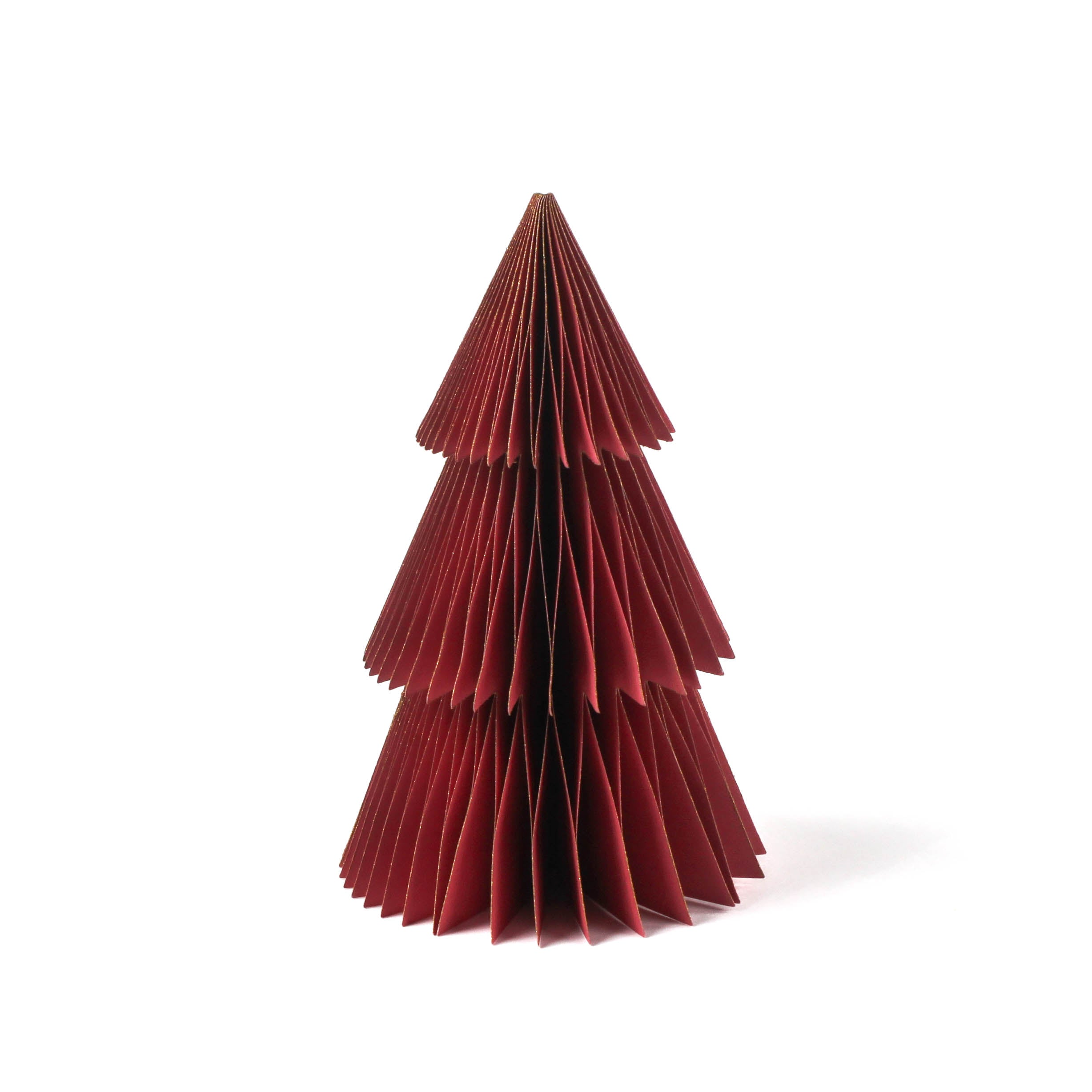 Folding Paper Red/pink Christmas Tree Decorations