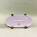 Sissinghurst Porcelain Planter With Brass Feet bottom view
