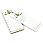 a skinny luxe notepad with Christmas tree and Pugs design in a white background