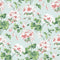 Geranium wallpaper featuring pink and white geraniums on a grey background.