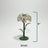 Small hydrangea hand-painted tole metal flower candle holder with dimensions