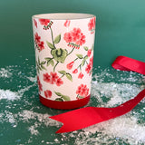 Hand-Painted Cottage Grove Geranium Glasses, Set of 4