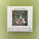 spring tea party jigsaw puzzle box back