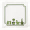 Garden Follies square acrylic tray featuring garden topiary motif on the base.