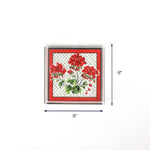 Square Geranium Acrylic Tray (Medium) with dimension of 8" x 8".