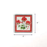 Square Geranium Acrylic Tray (Medium) with dimension of 8" x 8".