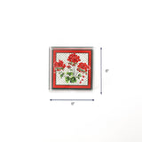 Square Geranium Acrylic Tray Small with dimension of 6" H x 6" W.