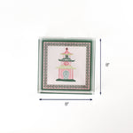 Square Pagoda Acrylic Tray (Medium) with dimension of 8" x 8".
