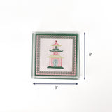 Square Pagoda Acrylic Tray (Medium) with dimension of 8" x 8".