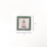 Square Pagoda Acrylic Tray (Small) with dimension of 6" x 6".