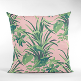 Jungle Road Bahama Pink Performance/ Outdoor Pillow, 22" Square