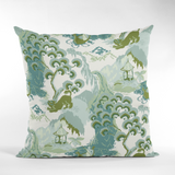 Old Peking Celadon Green Performance/ Outdoor Pillow, 22" Square
